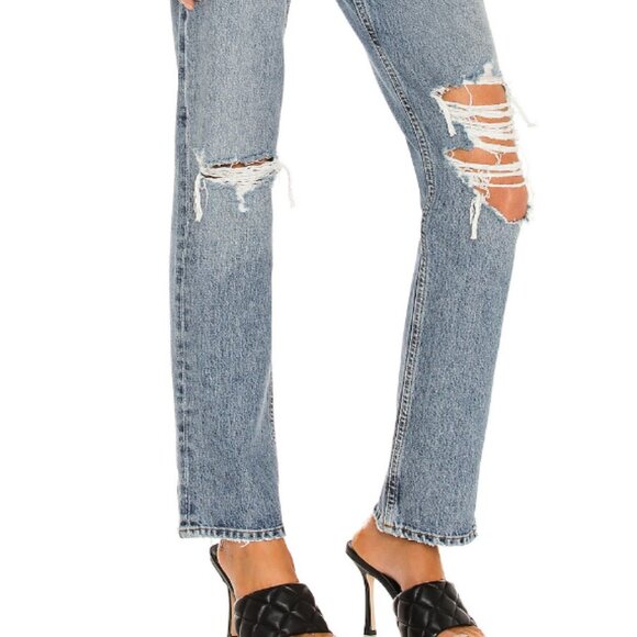 Distressed Blue Women's Jeans - Picture 5 of 9